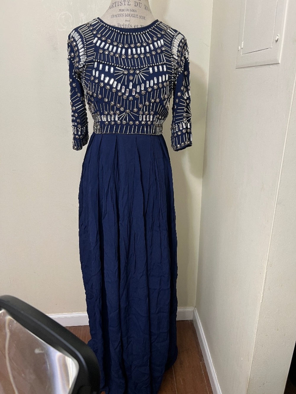 Vintage Asos Collection Embellished Armour Maxi Dress